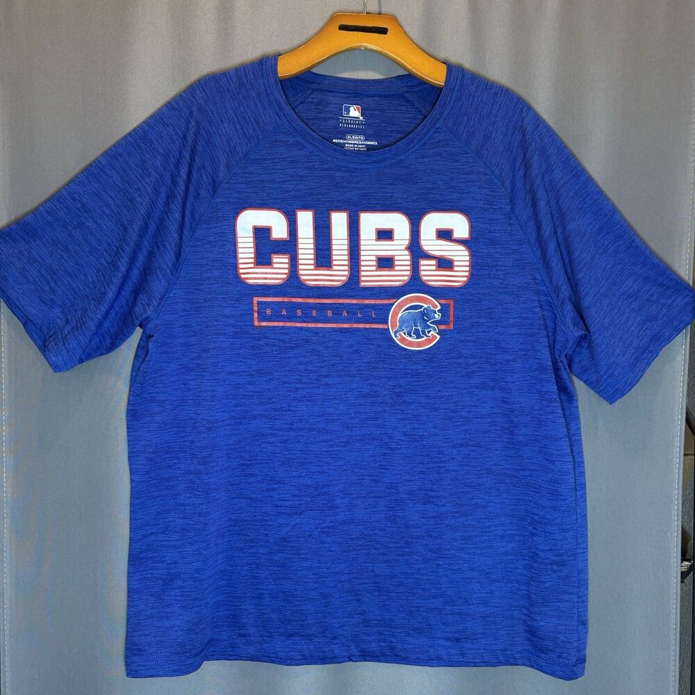 Chicago Cubs Shirt Mens XL Blue Genuine Merchandise MLB T-Shirt Performance